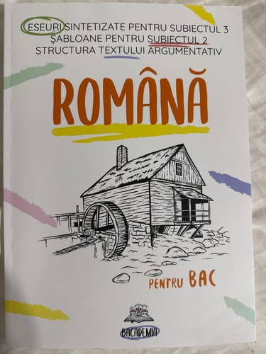 Recenzie cu fotografie de la un client despre Carte Română Bacalaureat Bacademia (temă și viziune, caracterizare, relație) - Ediția II