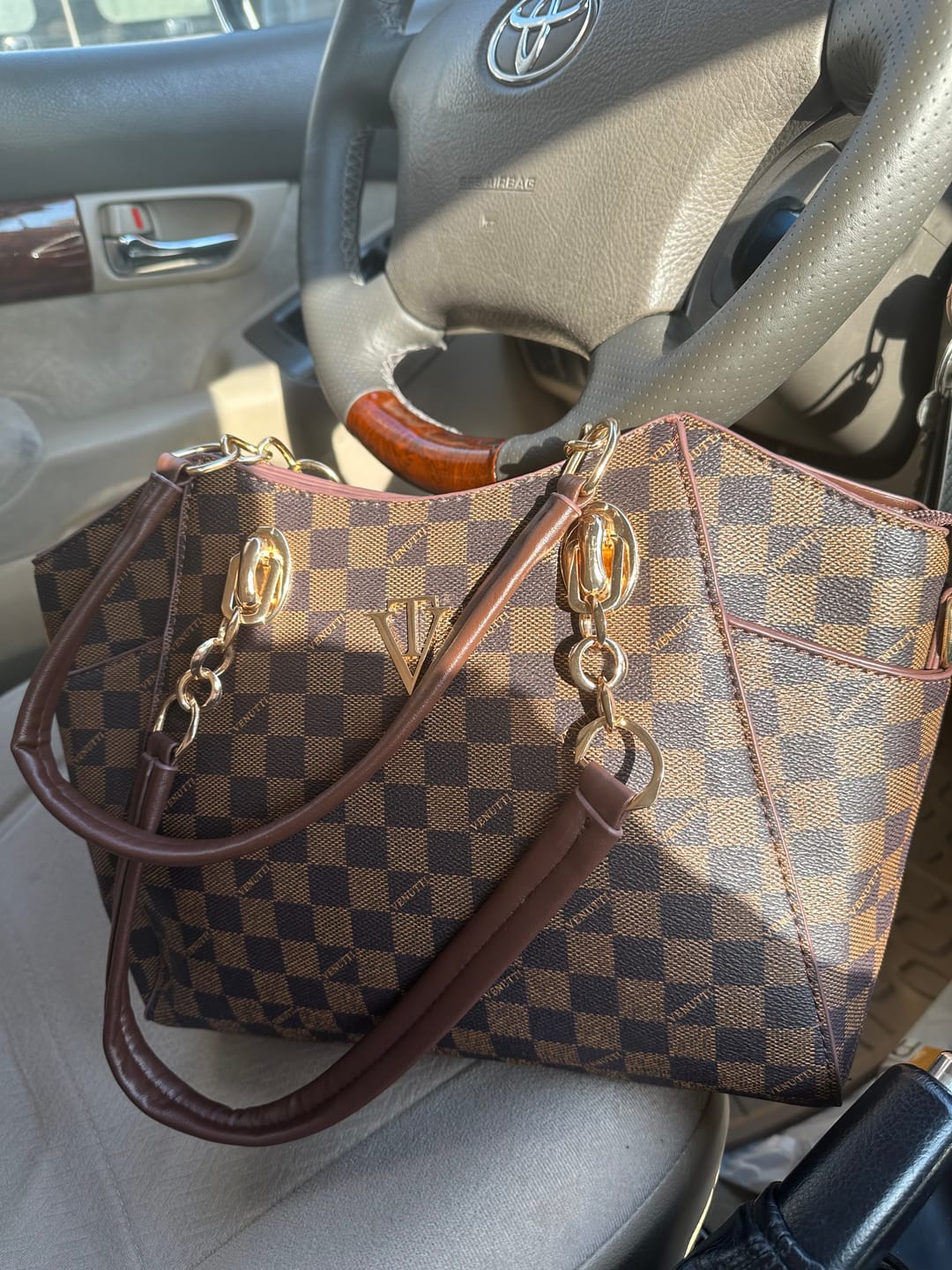 Customer photo review of Feb Monogram Handbag With Wallet