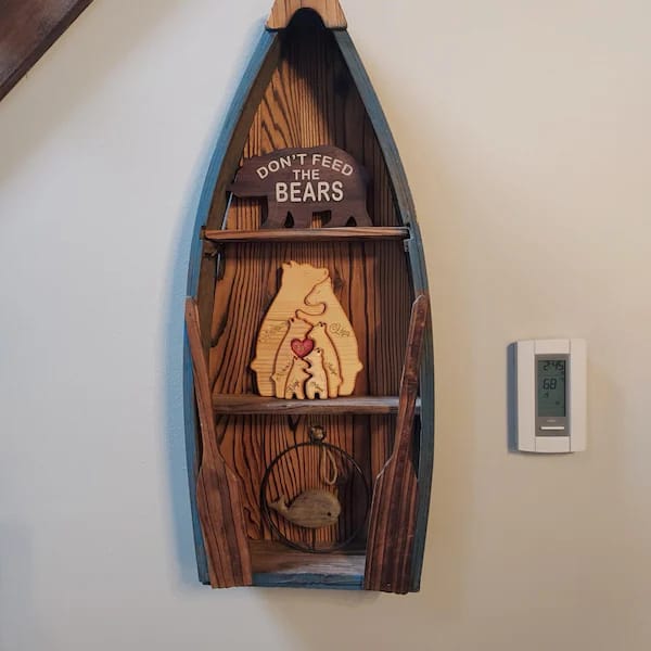 Customer photo review of Custom Wooden Bear Family Name Puzzle