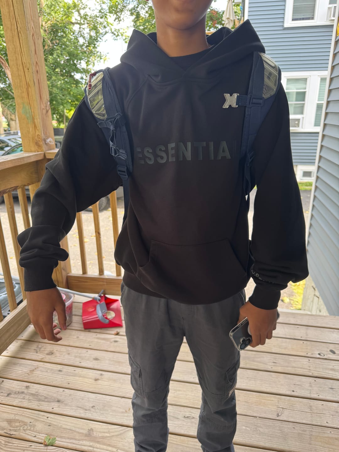 Customer photo review of NEW! Stylish 3:3 Essentials Hooded Sweatshirt 3:3 3SS3NTIALS HOODIE (Black)