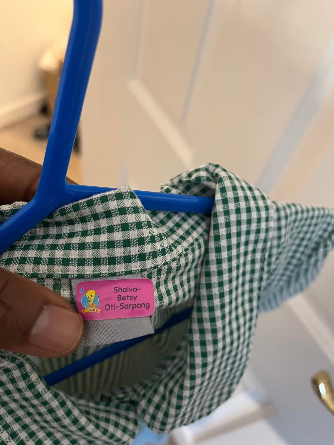 Customer photo review of Clothing Tag Buddies - Designer themes
