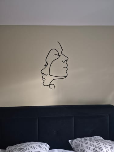 Customer photo review of Décoration Murale en Métal - Deux Visages