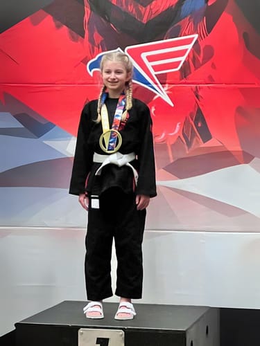 Customer photo review of Core Black Brazilian Jiu Jitsu Kids BJJ Gi