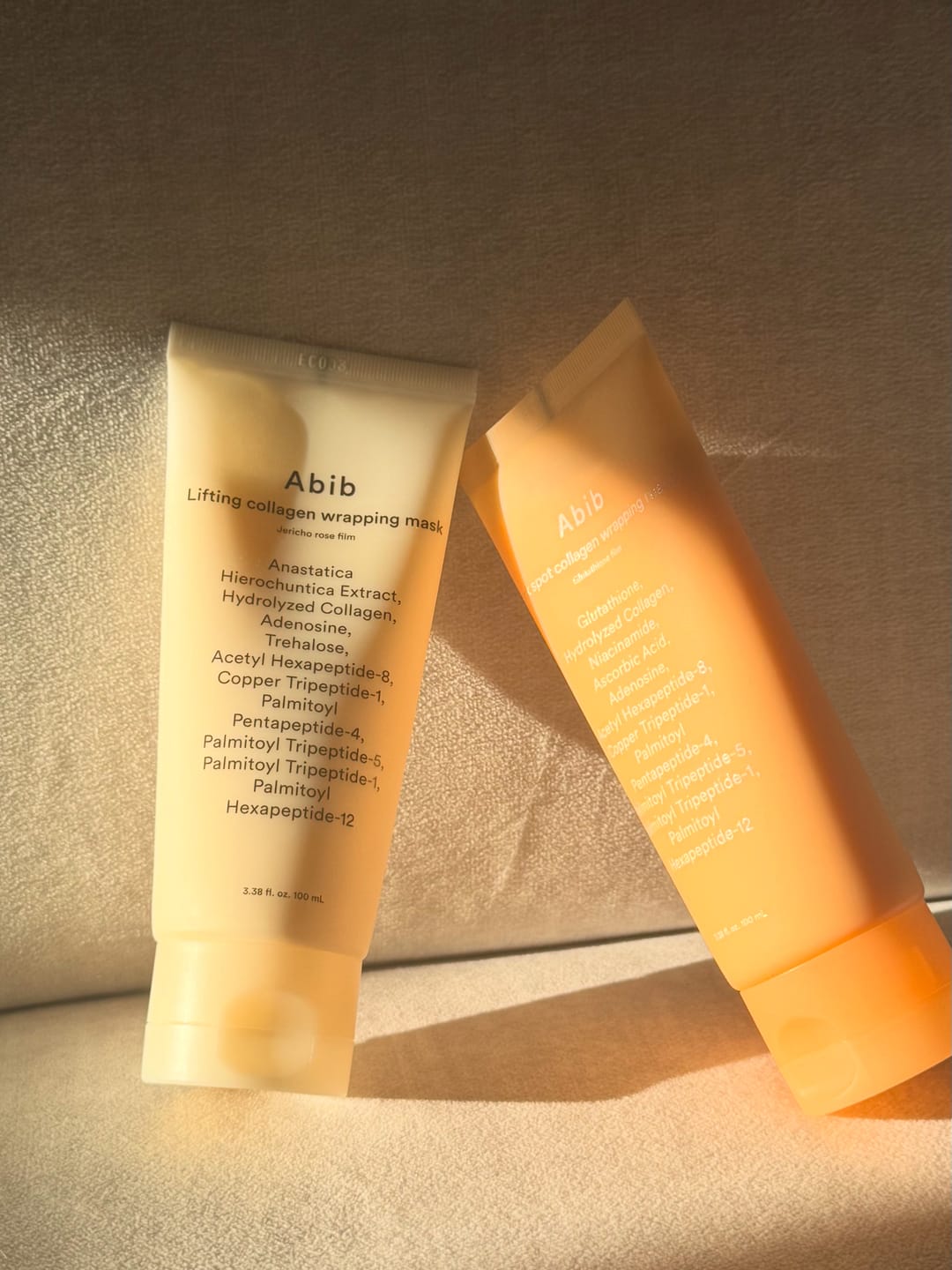 Customer photo review of Dark spot collagen wrapping mask Glutathione film