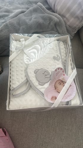 Customer photo review of Popo Bear Swaddle