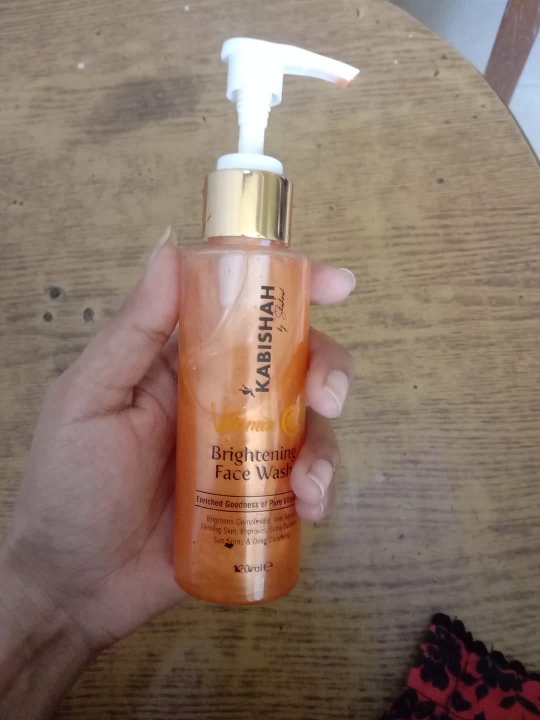 Customer photo review of Vitamin C Brightening Face Wash