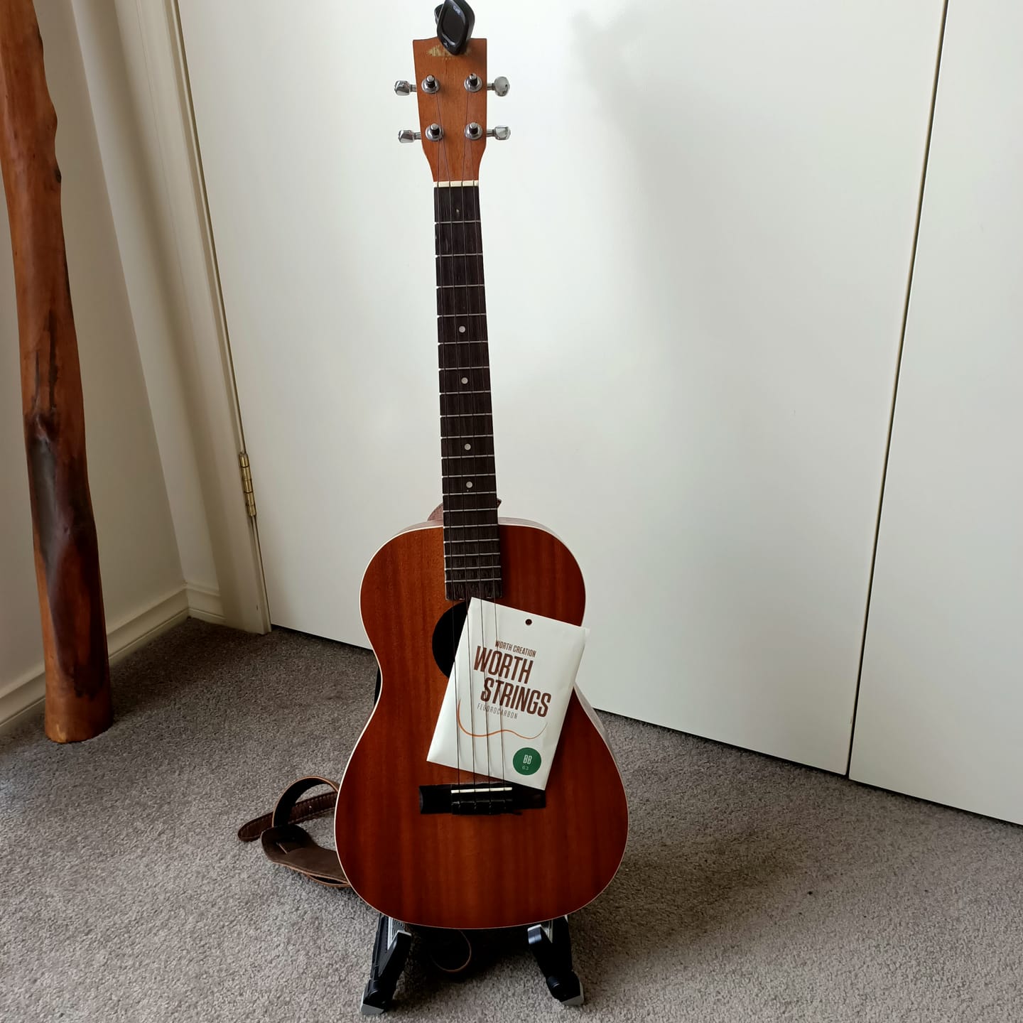 Customer photo review of BB Worth Brown Baritone Ukulele Strings DGBE Tuning Fluorocarbon 2 Restrings per Packet