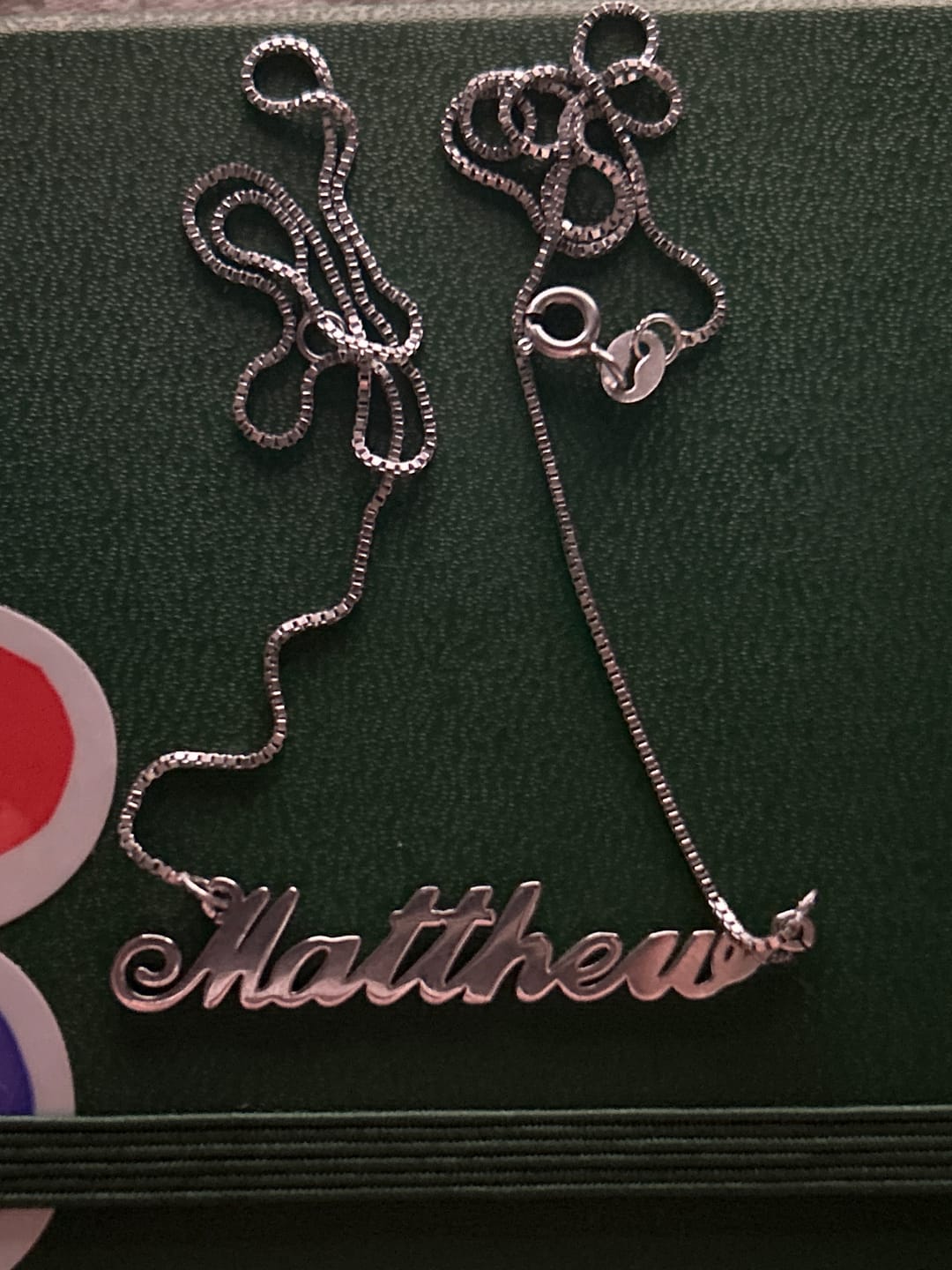 Customer photo review of Sterling Silver Classic Name Necklace