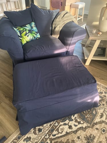 Customer photo review of PB Charleston Ottoman Cover