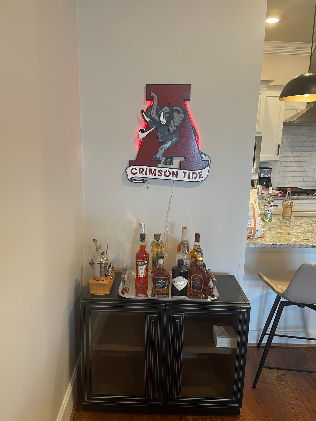 Customer photo review of Alabama Crimson Tide VAULT "Elephant thru A" 3D Metal Wall Art