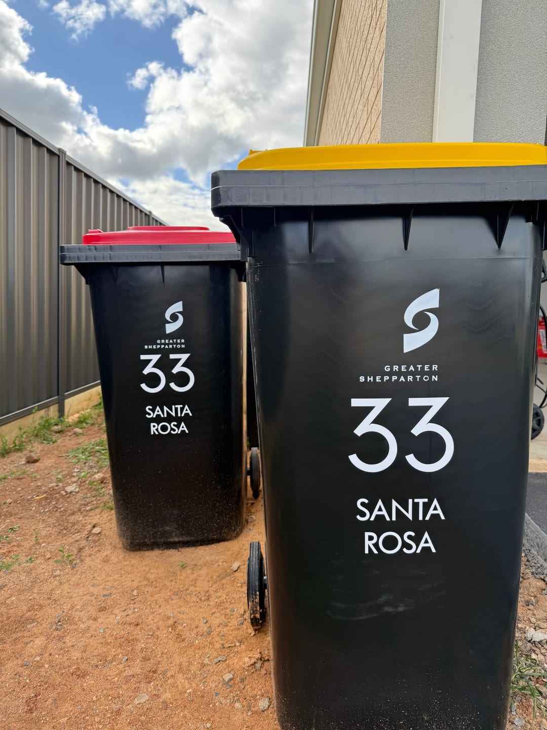 Customer photo review of Wheelie Bin Street Name & Number Sticker