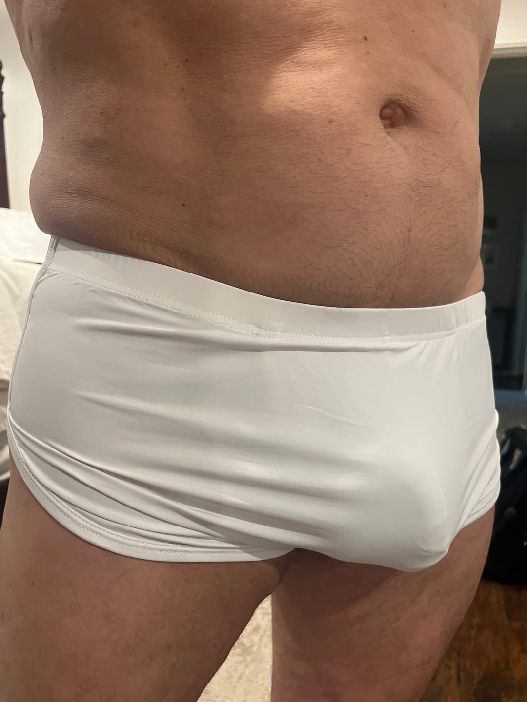 Customer photo review of Men's Detachable Ice Silk Underwear Home Pants
