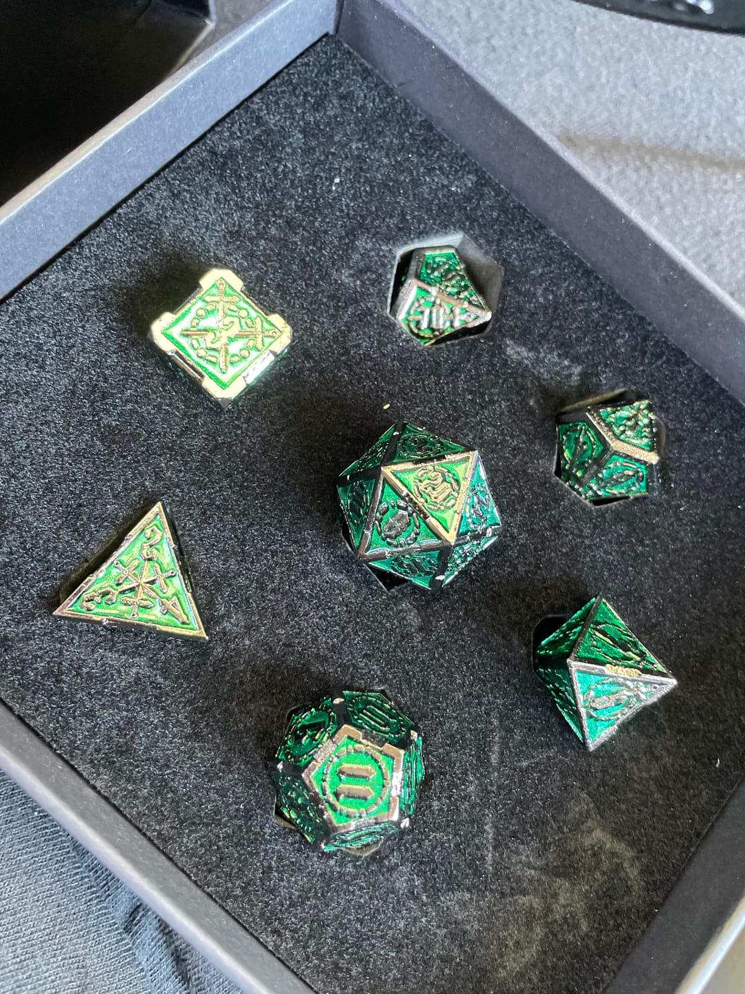 Customer photo review of Mystery Metal Dice Set Subscription