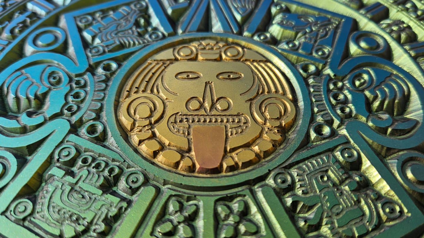 Customer photo review of Aztec / Mayan Calendar 13x3/4" - Silicone Mold