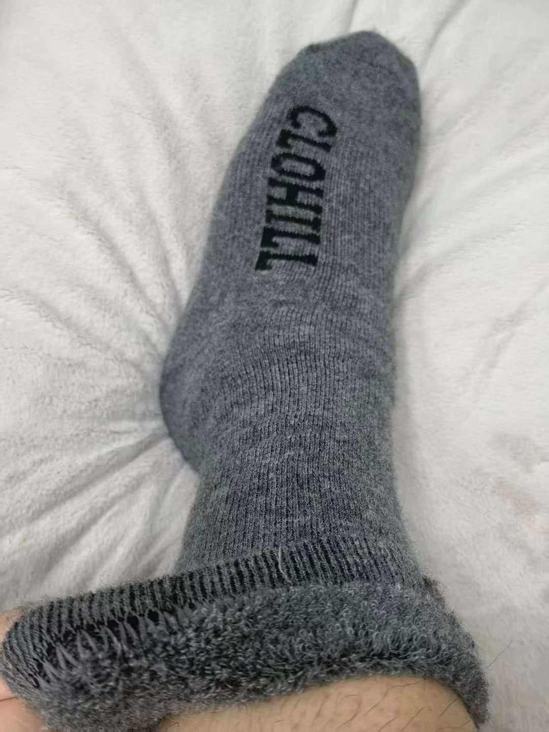 Customer photo review of Heavy Duty Alpaca Boot Socks丨Unisex