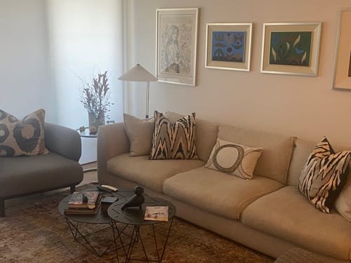 Customer photo review of Ikat Black Lounge Cushion 55 x 55cm