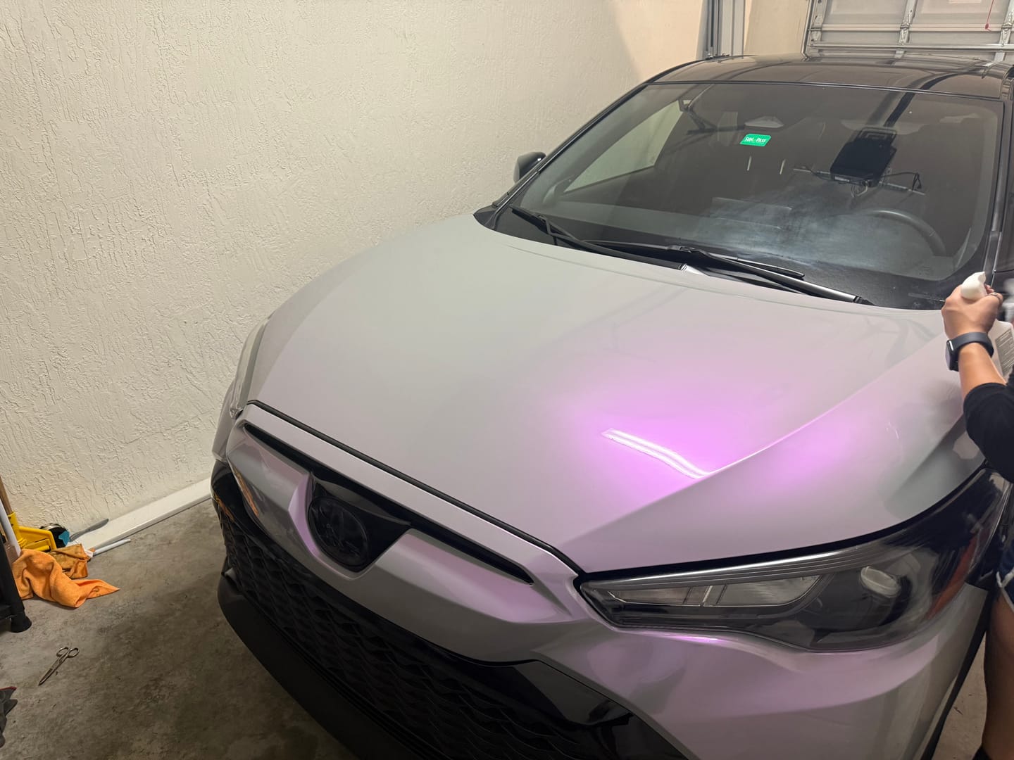 Customer photo review of Candy Metallic Gray Purple vinyl wrap