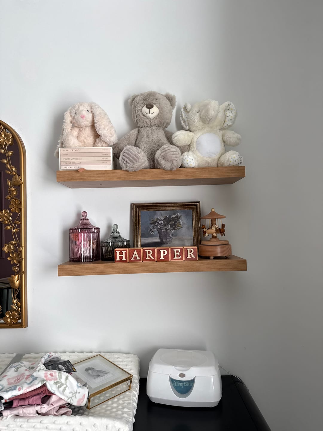 Customer photo review of Heirloom Wooden Musical Carousel - Horses