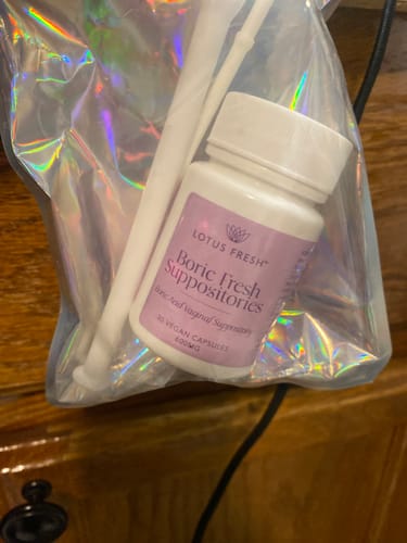 Customer photo review of Boric Fresh Suppositories