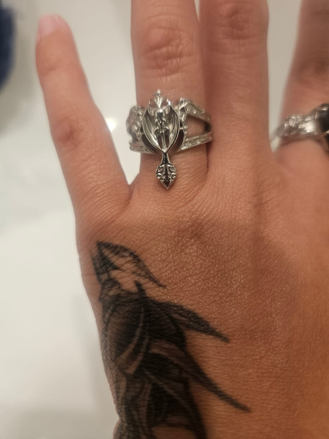 Customer photo review of TRIBAL CROSS RING