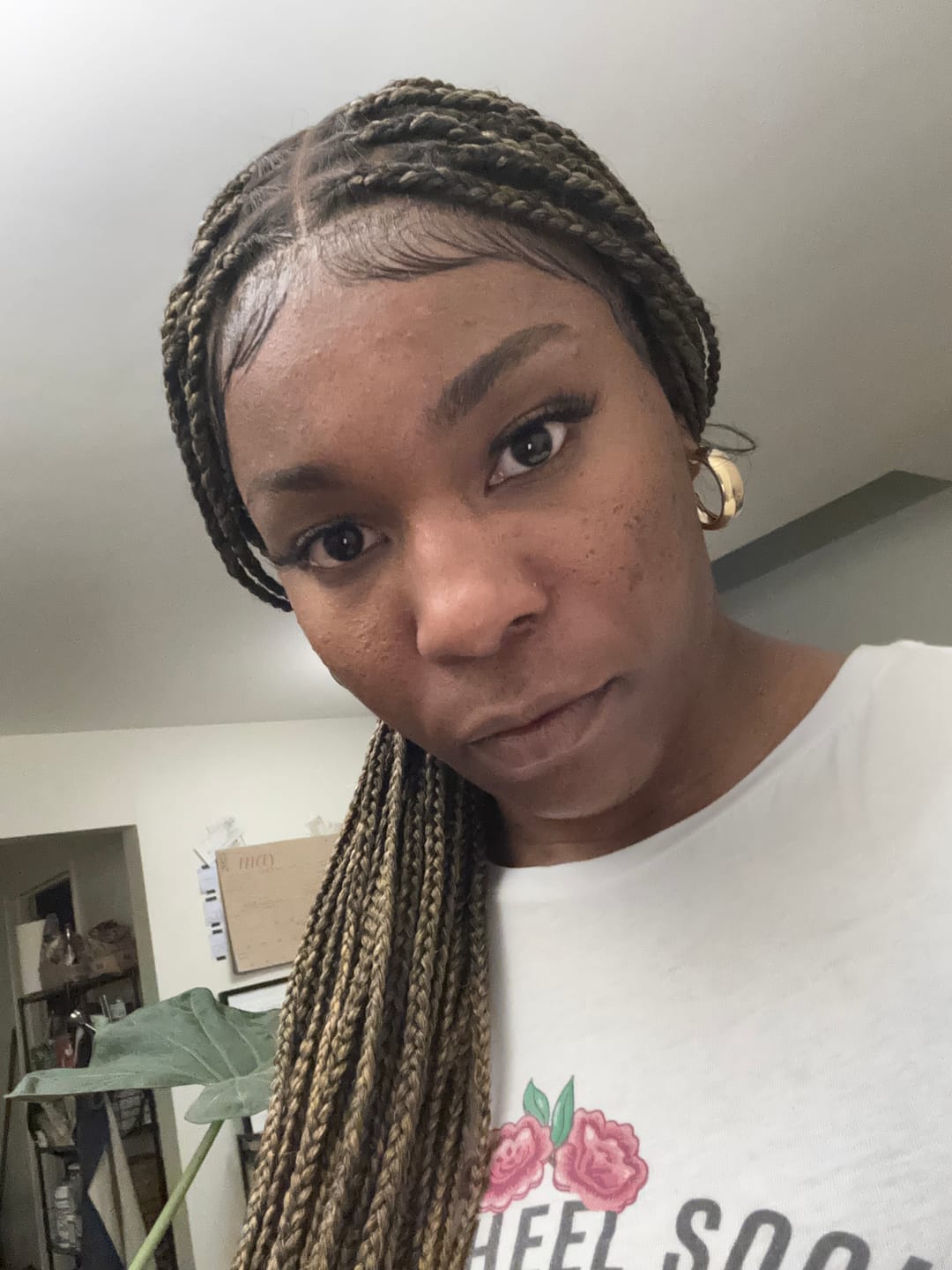 Customer photo review of Swiss HD Full Lace Knotless Box Braided Wig