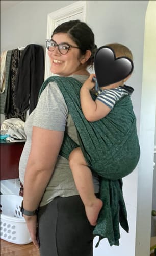 Customer photo review of Forest Glow 1975 Woven Wrap by Didymos
