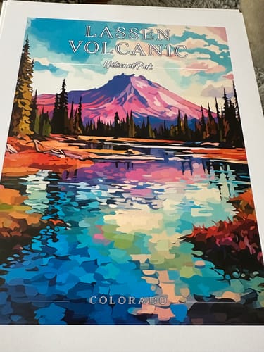 Customer photo review of Lassen Volcanic National Park Commemorative Poster: A Pop Art Tribute