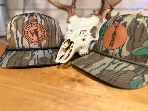 Customer photo review of Custom Leather Patch Goat Rope Hats - Mossy Oak & Old’s Cool Styles - Lost Hat Co.