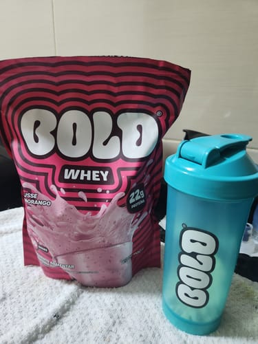 Customer photo review of BOLD WHEY MOUSSE DE MORANGO (900g)