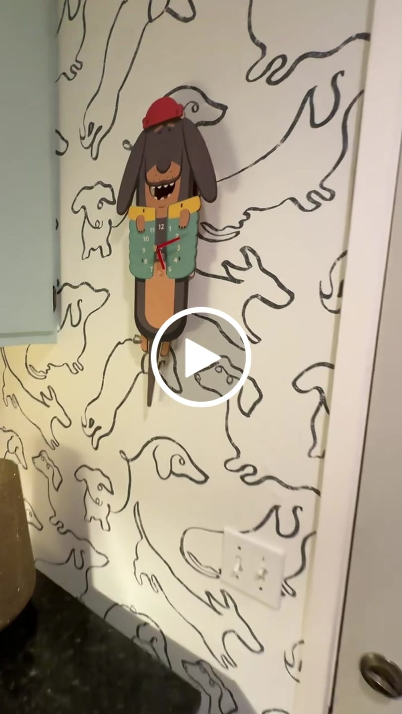 Customer video review of Gus the Dachshund Pendulum Clock