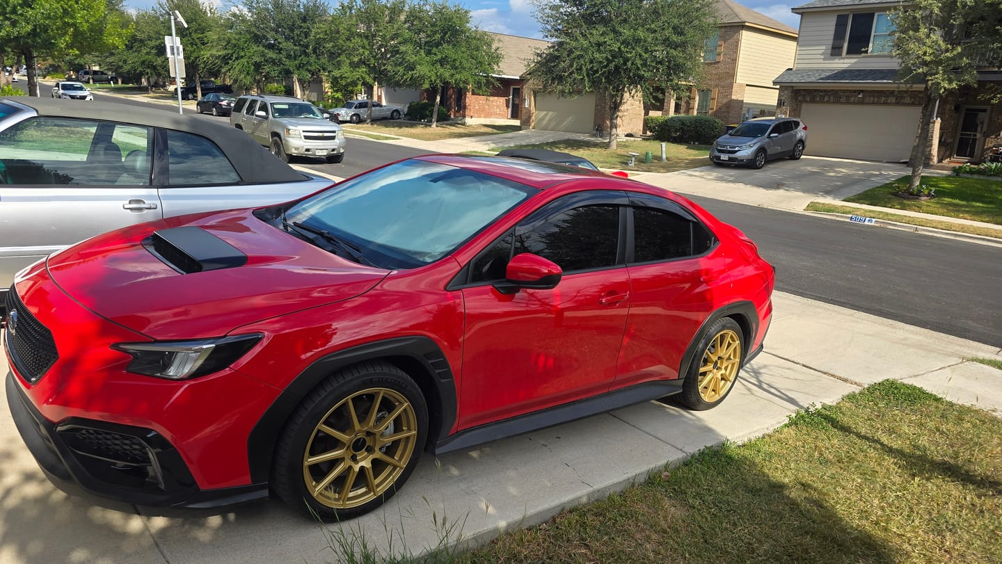 Customer photo review of 2022-Up Subaru WRX | JDM Clip-On Style Side Vent Window Visors Rain Guard