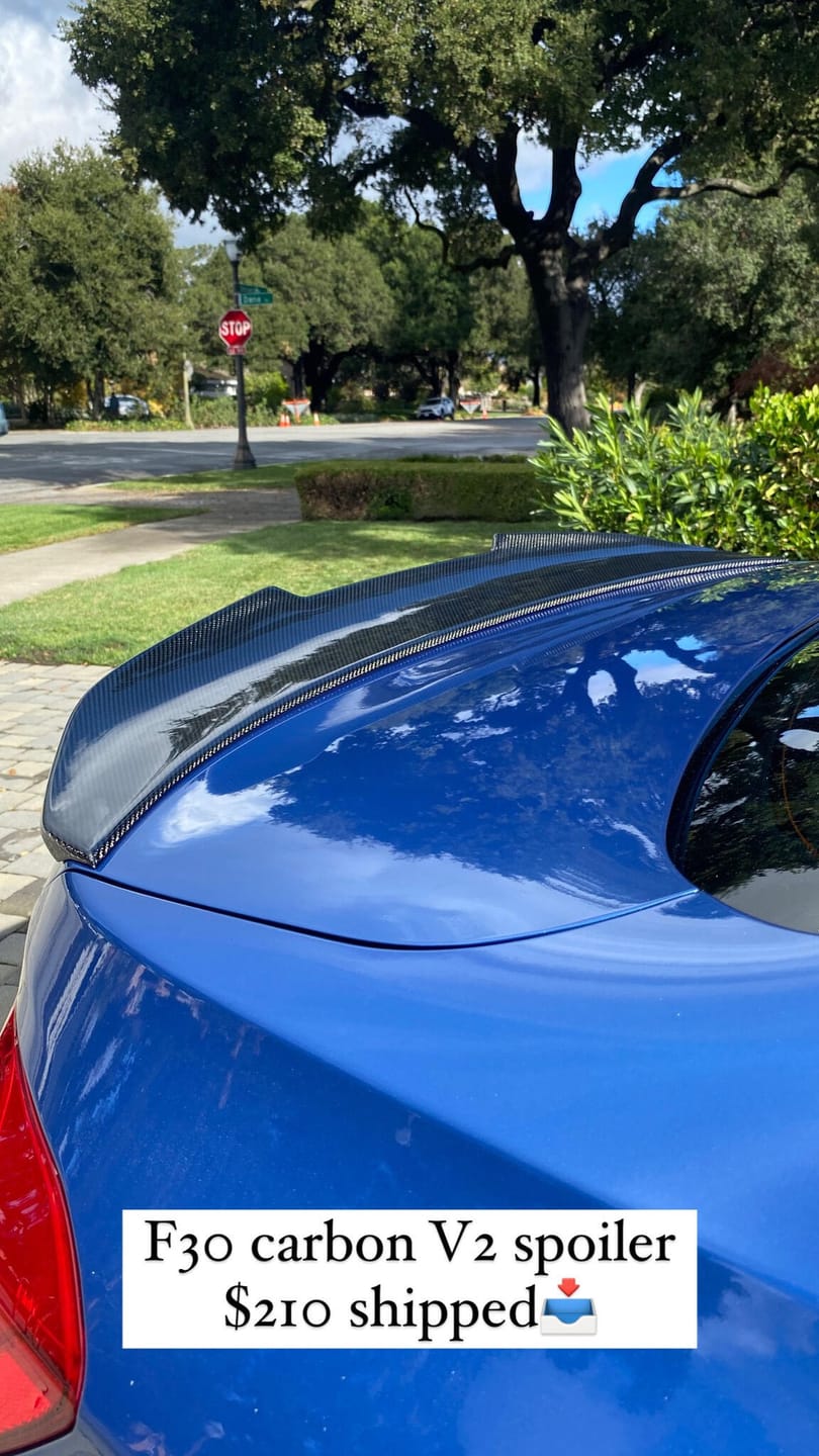 Customer photo review of PSM High Kick Carbon Fiber Trunk Spoiler - BMW F30 / F80 / F82
