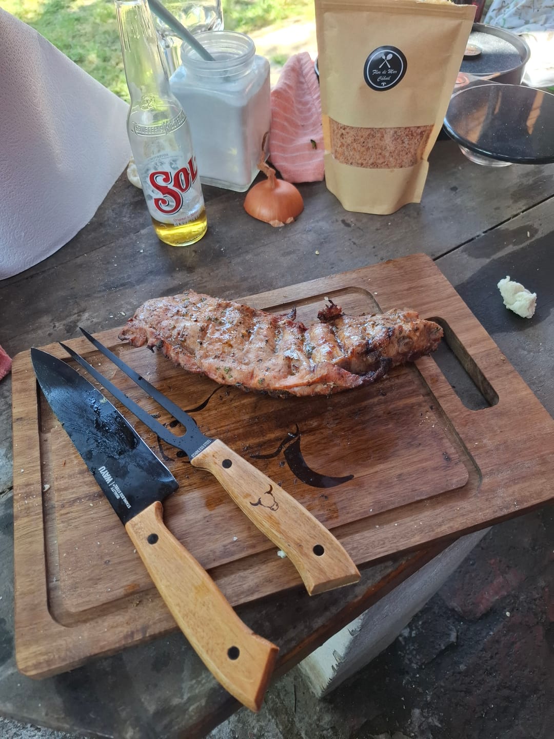 Customer photo review of Set Tabla Cuchillo Tenedor Premium
