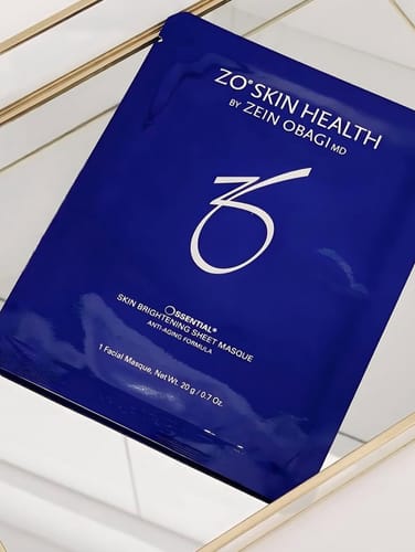 Customer photo review of ZO Ossential Skin Brightening Sheet Masque
