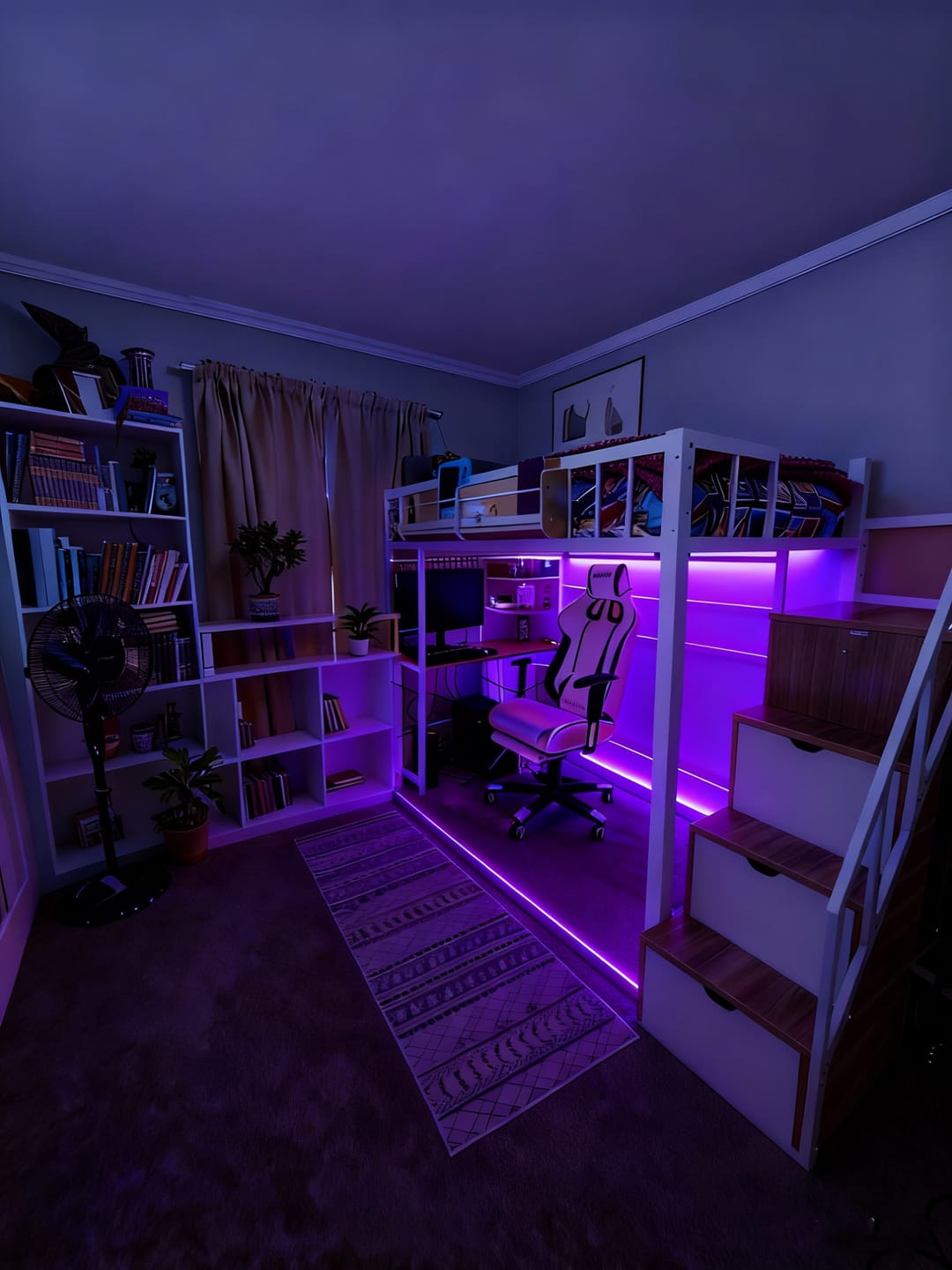 Customer photo review of Advwin Loft Bed with Desk and Stairs(Low Stock)