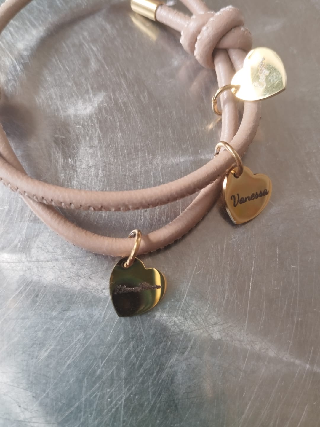 Customer photo review of Meine Liebsten - Familien-Lederarmband