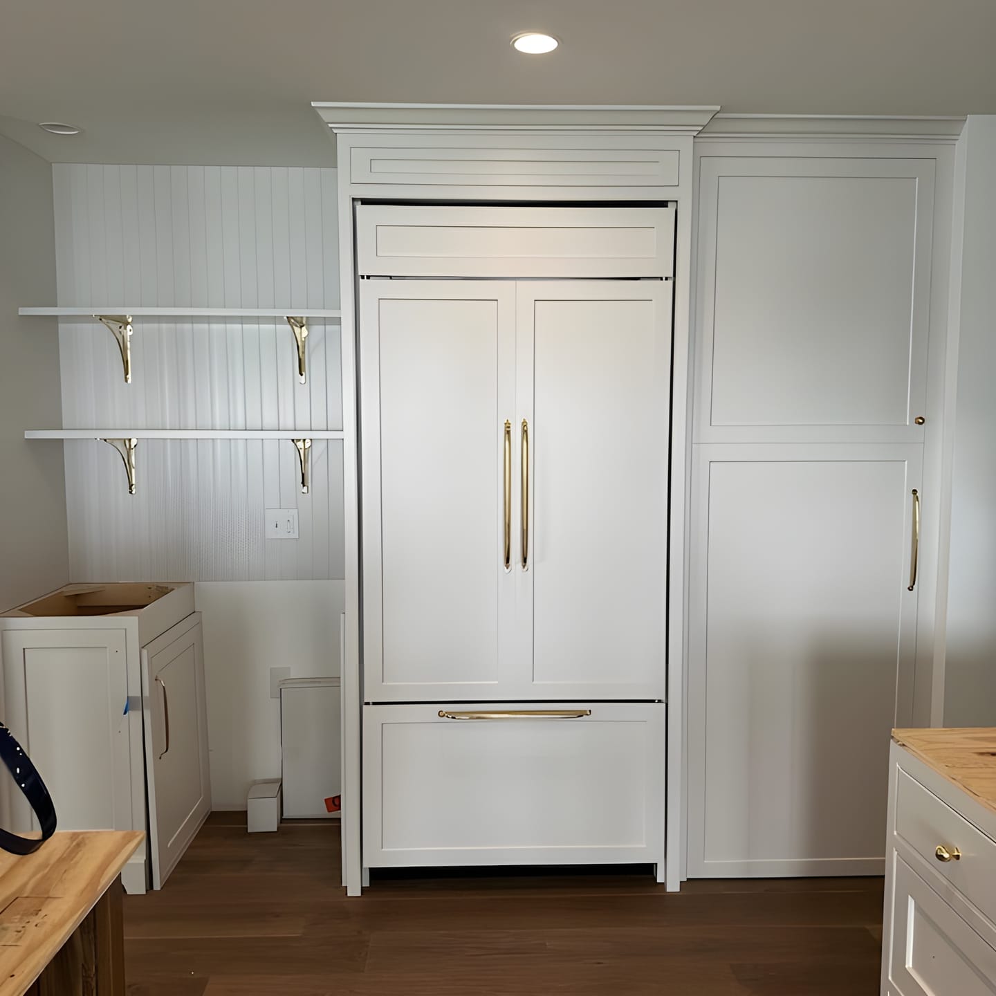 Customer photo review of Arched Shelf Bracket - Unlacquered Polished Brass