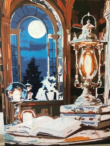 Customer photo review of Moonlit Library - Paint by Numbers Kit