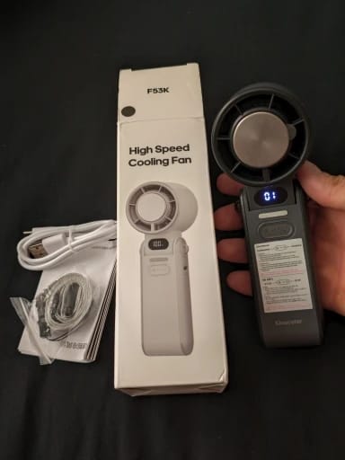 Customer photo review of Foldable Turbo Fan with Ice Compress