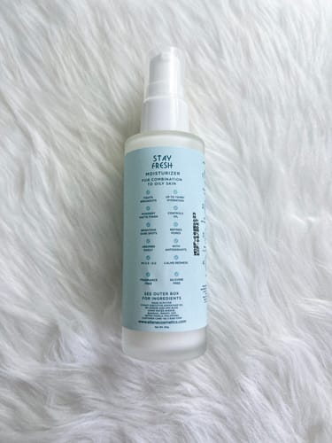 Customer photo review of Stay Fresh Moisturizer Controls Oil and Brightens