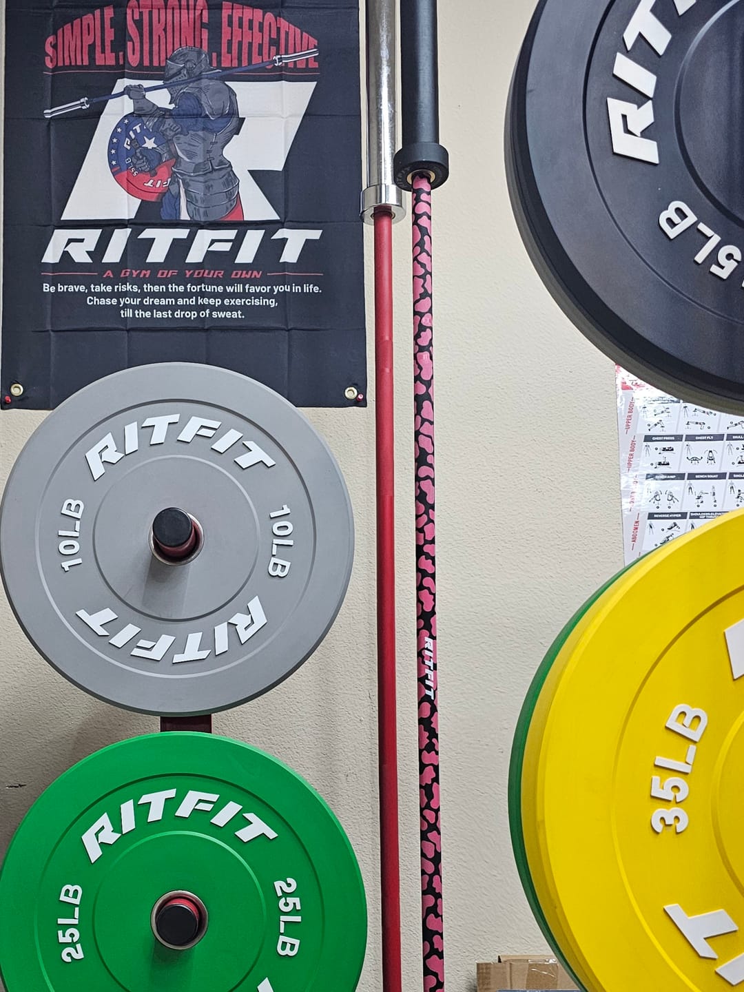 Customer photo review of RitFit 15kg Pink Leopard Olympic Training Barbell