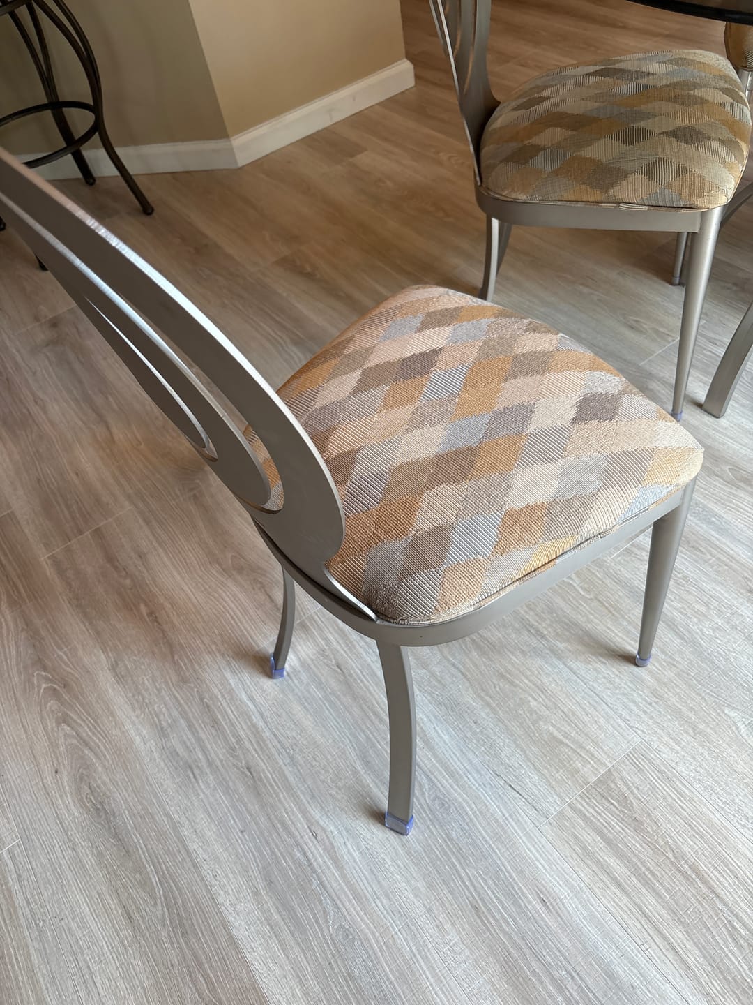 Customer photo review of Rectangle Felt Silicone Chair Leg Protectors | Scratch & Noise-Free