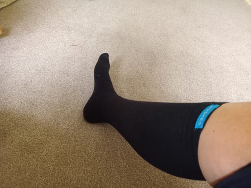 Customer photo review of Performance Eucalyptus Compression Socks