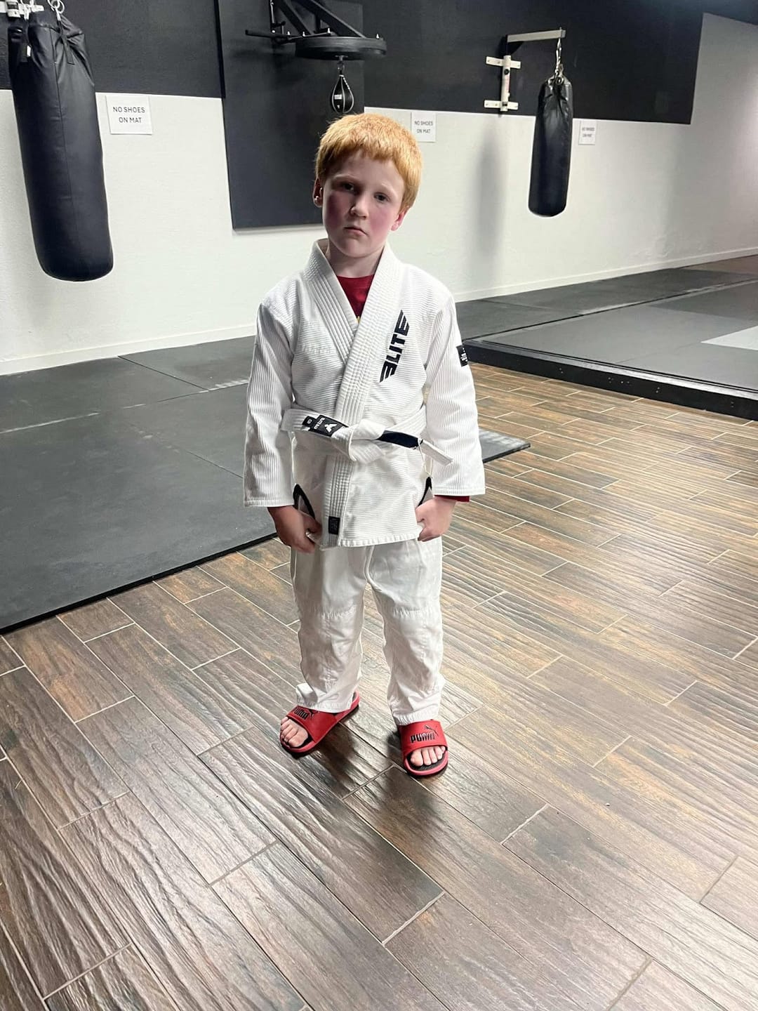 Customer photo review of Core White Brazilian Jiu Jitsu Kids BJJ Gi