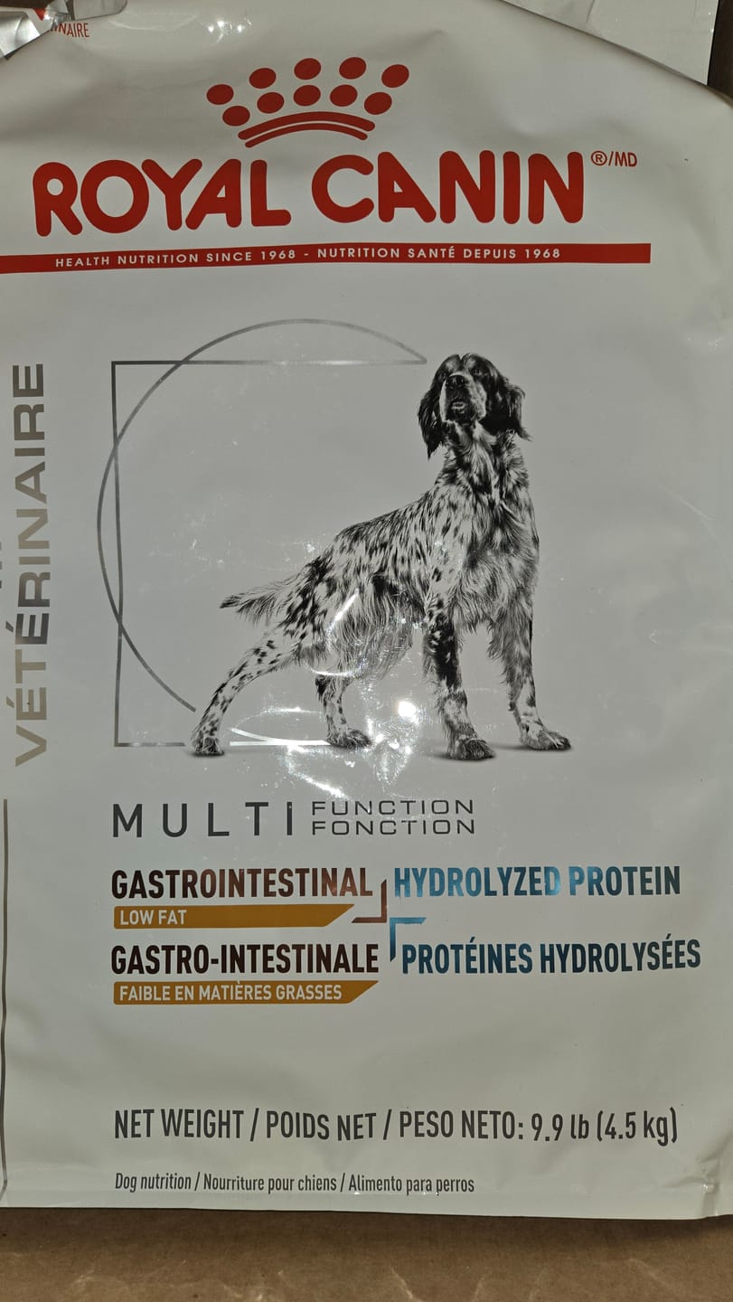 Customer photo review of Royal Canin Gastrointestinal Low Fat + Hydrolyzed Protein Dry Dog Food