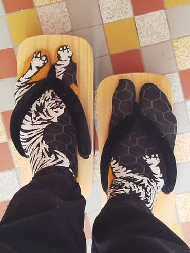 Customer photo review of Calzini Giapponesi Tabi - Tigre