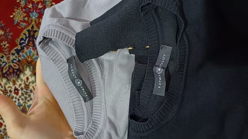 Customer photo review of Gold Düğmeli Siyah Basic Merserize Triko Kazak