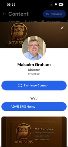 Customer photo review of Wave NFC Business Card