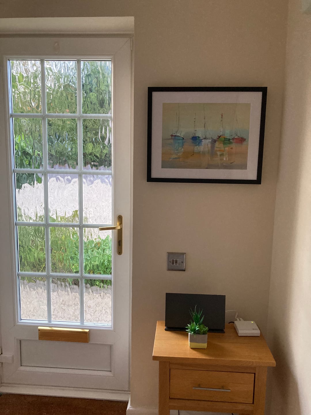 Customer photo review of Boats From Afar Framed Art Print