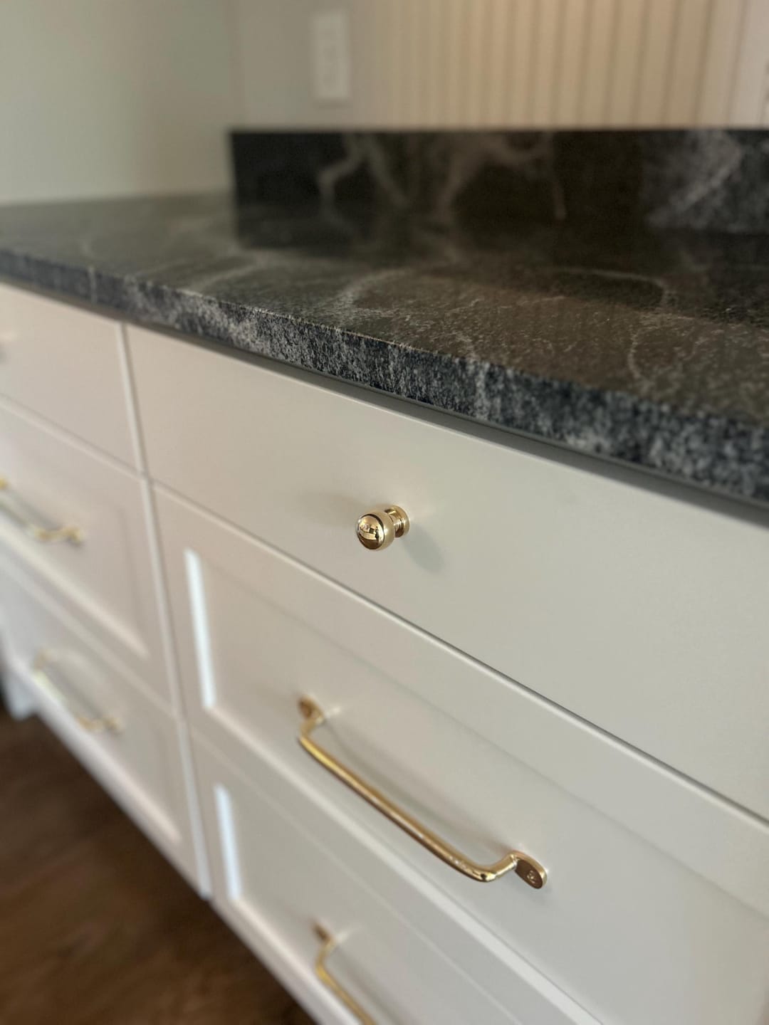 Customer photo review of Brass Ball Knob - Unlacquered Polished Brass